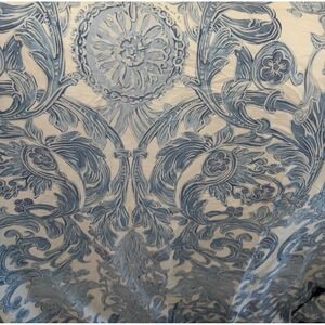 Pottery Barn Jordana Paisley?  King Duvet Cover blue white cotton